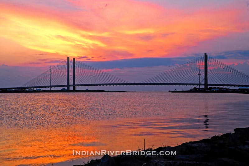 indian river bridge magenta dawn