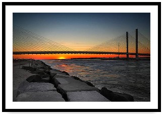 framed print of the indian river inlet and bridge for the gift shop