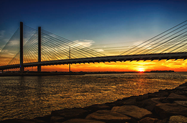 Bridge Sunset a the Indian River Inlet