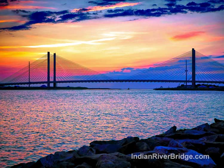 magenta morning at the indian river inlet bridge